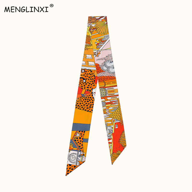 女性のためのアニマルデザインのシルクスカーフ,ヒョウ,豪華な - Ascot Neck Scarf のレビューと価格