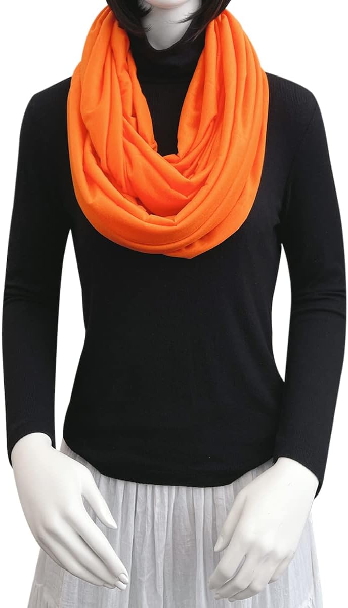 ソフト軽量インフィニティスカーフ無地ジャージニット無地インフ - Infinity Scarf Knit のレビューと価格