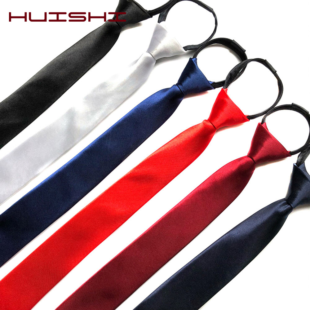 HUISHI 事前に結ばれたジッパーネクタイネックメンズスキ - Skinny Tie Men のレビューと価格