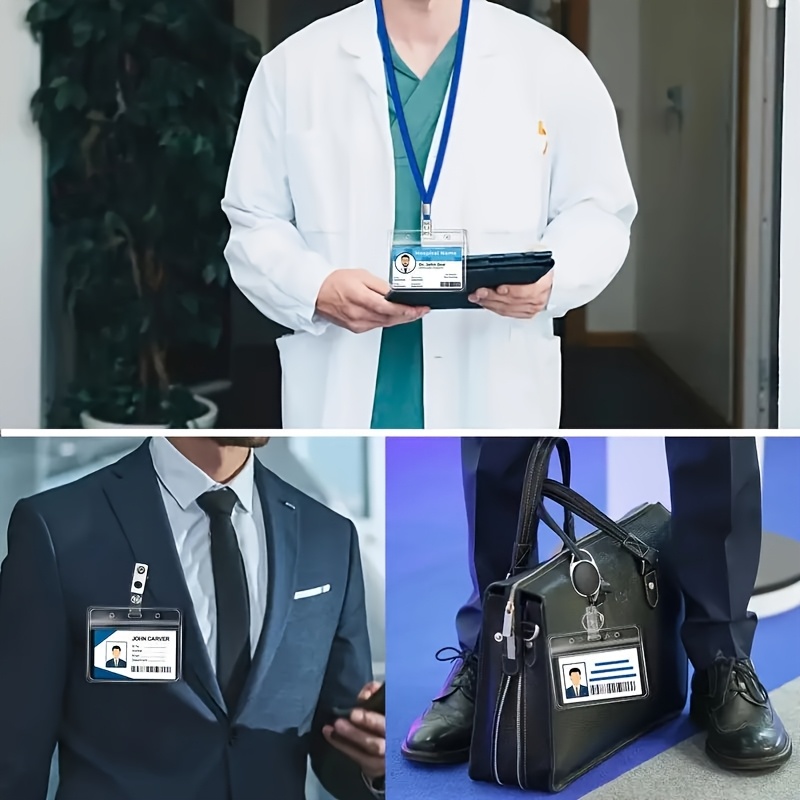 10 セット透明 PVC ID カード ホルダー ストラップ - Lanyard Badge Holder のレビューと価格