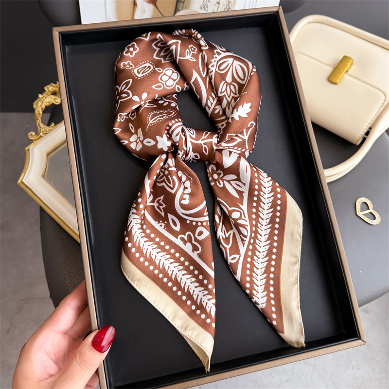 1Pc カシュープリントファッションシルクスカーフスクエアス - Scarf Silk Square のレビューと価格