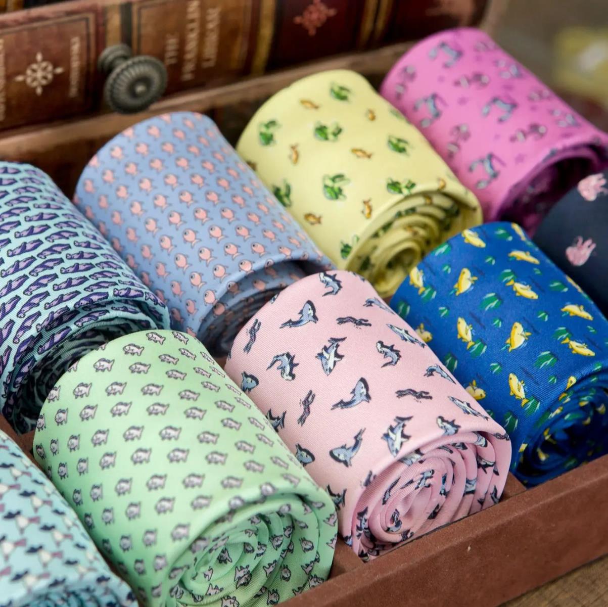 マルチカラーカラフルなキャラクターパターン動物メンズスキニー - Skinny Tie Men のレビューと価格