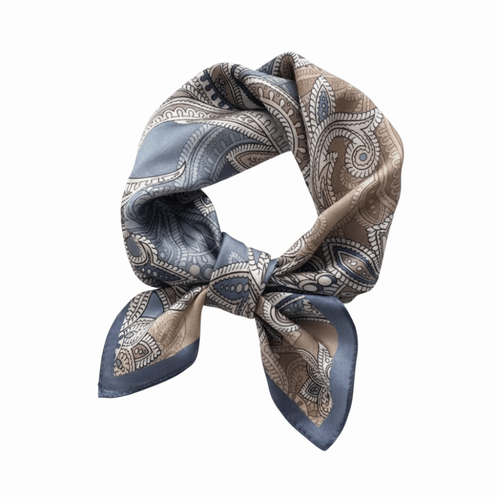 シルク素材のシルクスクエアスカーフ、花柄プリント、柔らかい質 - Face Scarf Mask のレビューと価格