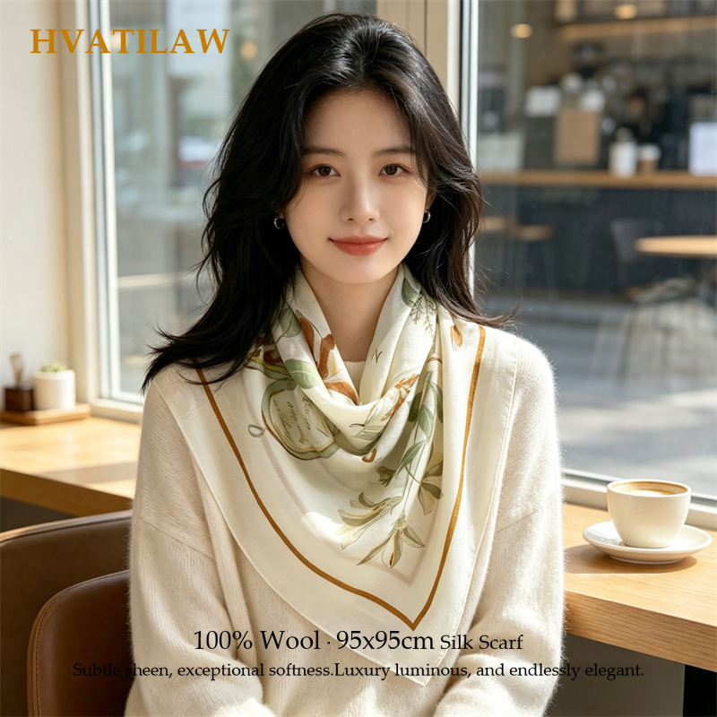 100% ウールスカーフ女性の高級冬用暖かいロングラップショ - Pashmina Wrap Large のレビューと価格