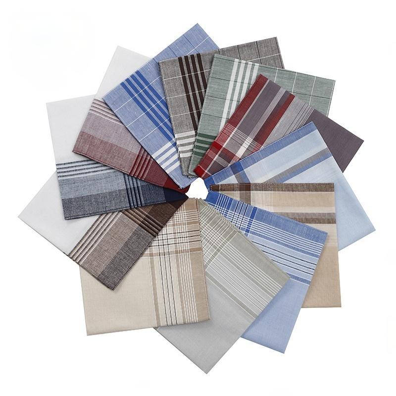メンズハンカチ 100% コットン チェック柄ハンカチ - Handkerchief Cotton Men のレビューと価格