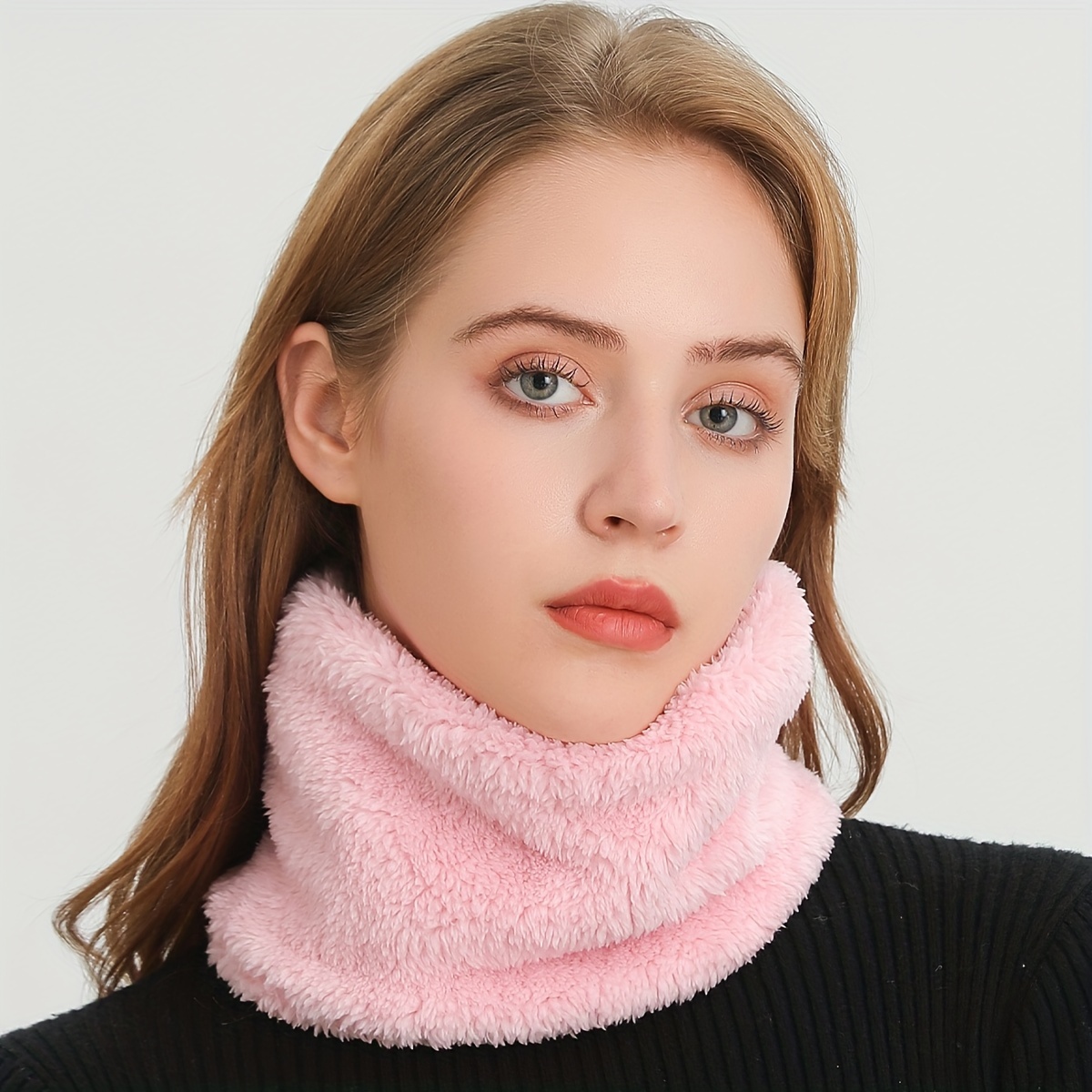 防風ぬいぐるみインフィニティスカーフ無地ネックゲートルかわい - Infinity Scarf Knit のレビューと価格