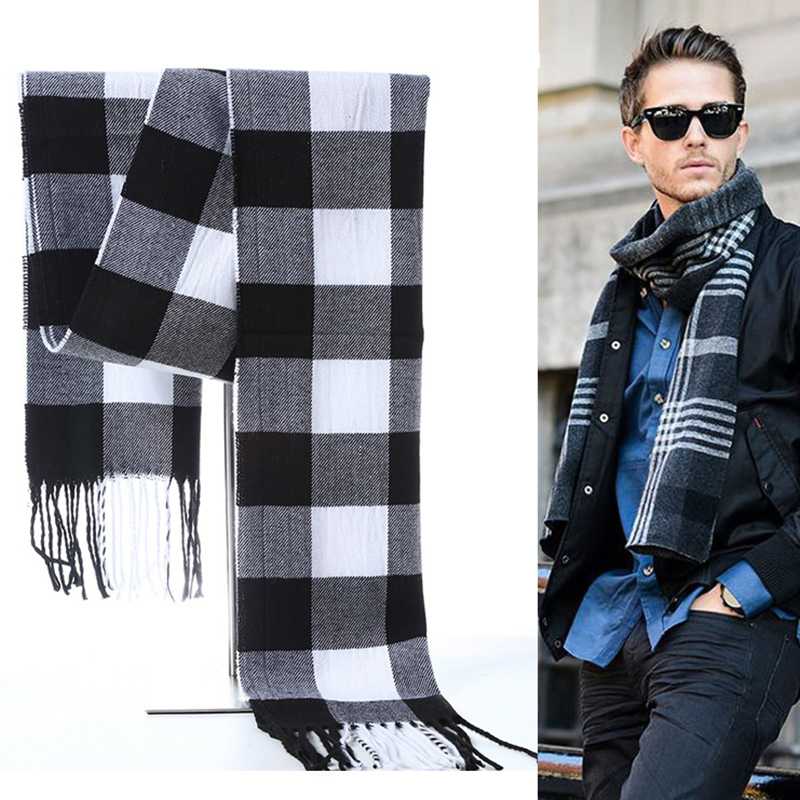 男性と女性のためのストライプのスカーフ,ショール,カジュアル - Muffler Men Wool のレビューと価格