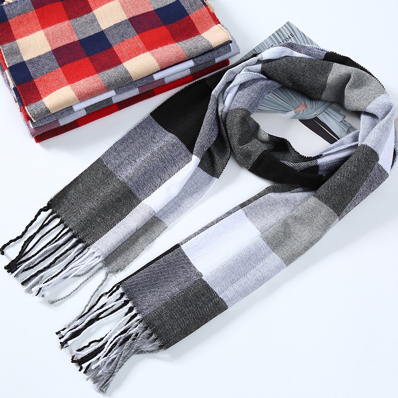男性と女性のためのストライプのスカーフ,ショール,カジュアル - Muffler Men Wool のレビューと価格