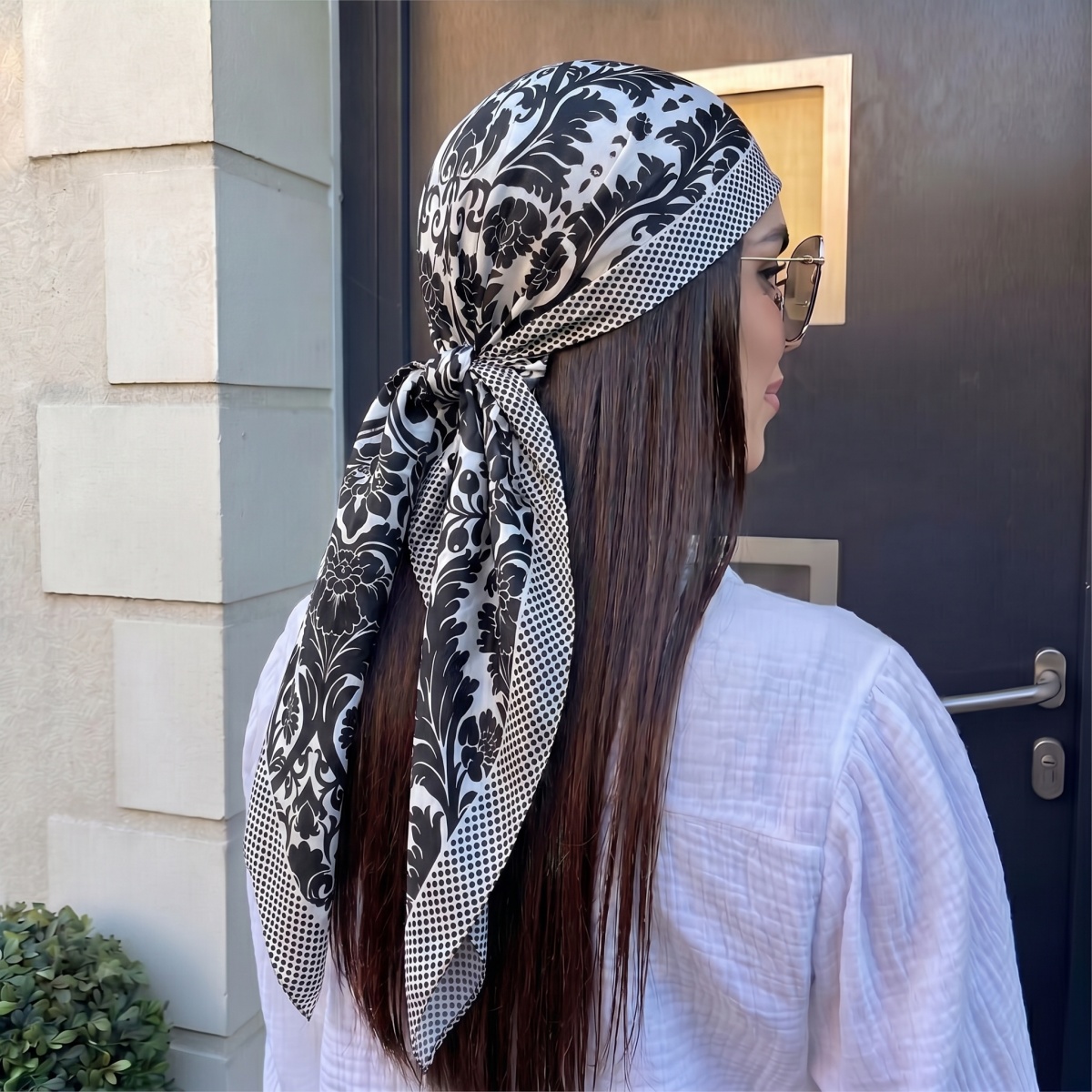 新しい女性シルクスクエアスカーフレディバンダナヘッドラップシ - Pashmina Wrap Large のレビューと価格