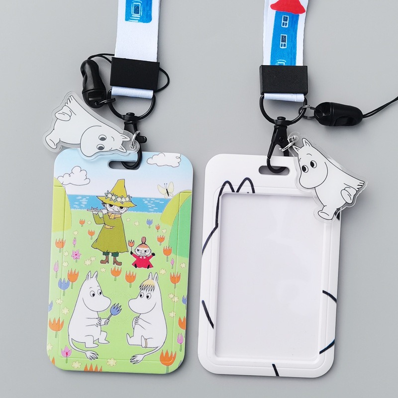 ムーミン漫画ハードカードホルダー熱転写プリントポリエステル製 - Lanyard Badge Holder のレビューと価格