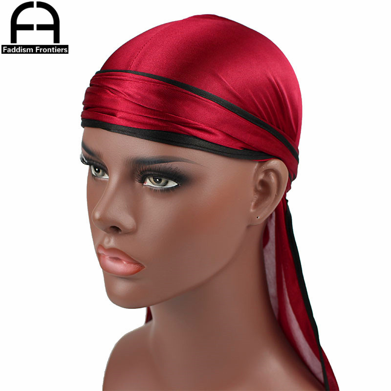 男性用サテンバイクハット,スカルキャップ,バンダナ,シルキー - Bandana Doo Rag のレビューと価格