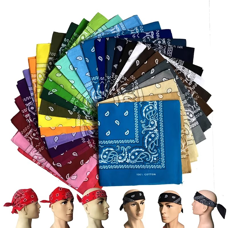 1/2/3 個ユニセックス男性女性綿バンダナヘアバンドカウボ - Handkerchief Cotton Men のレビューと価格
