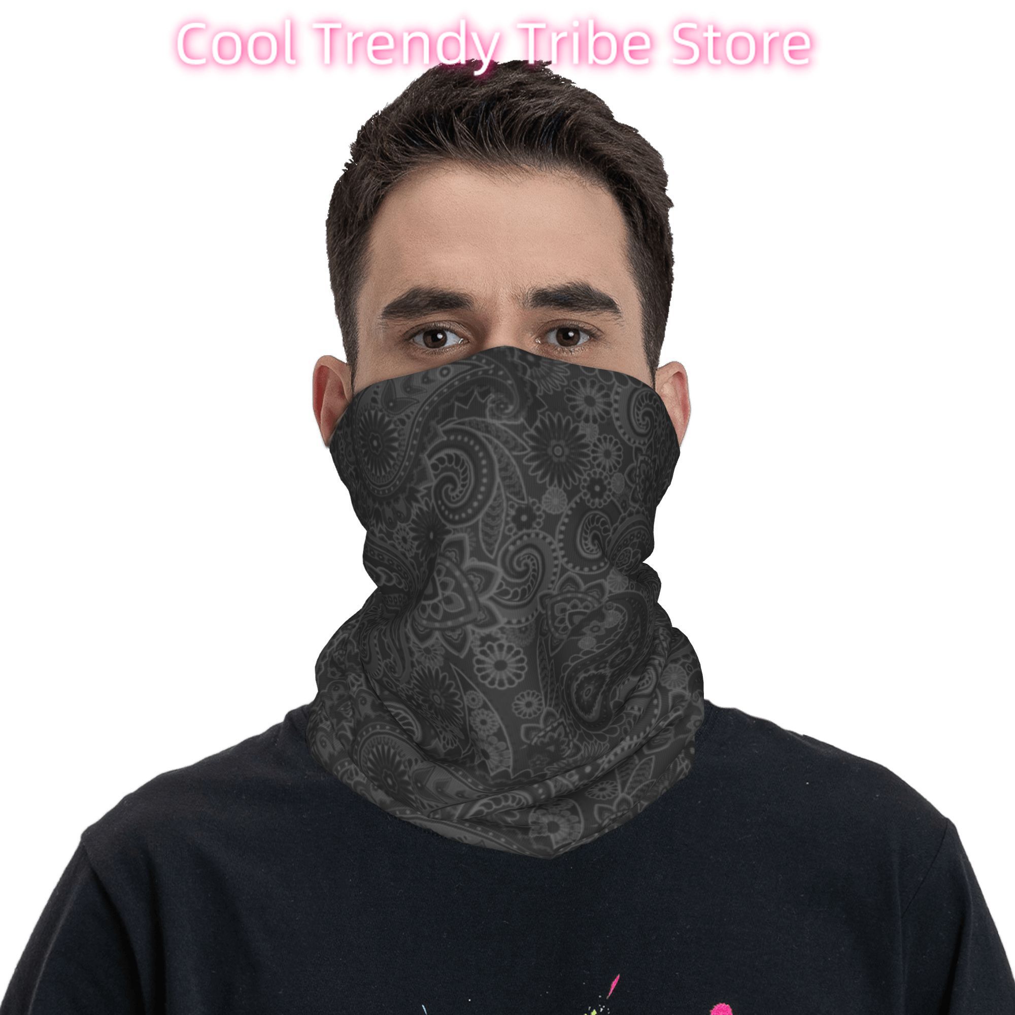 カスタムペイズリーチカーノバンダナウィンターヘッドバンドネッ - Neck Warmer Tube のレビューと価格
