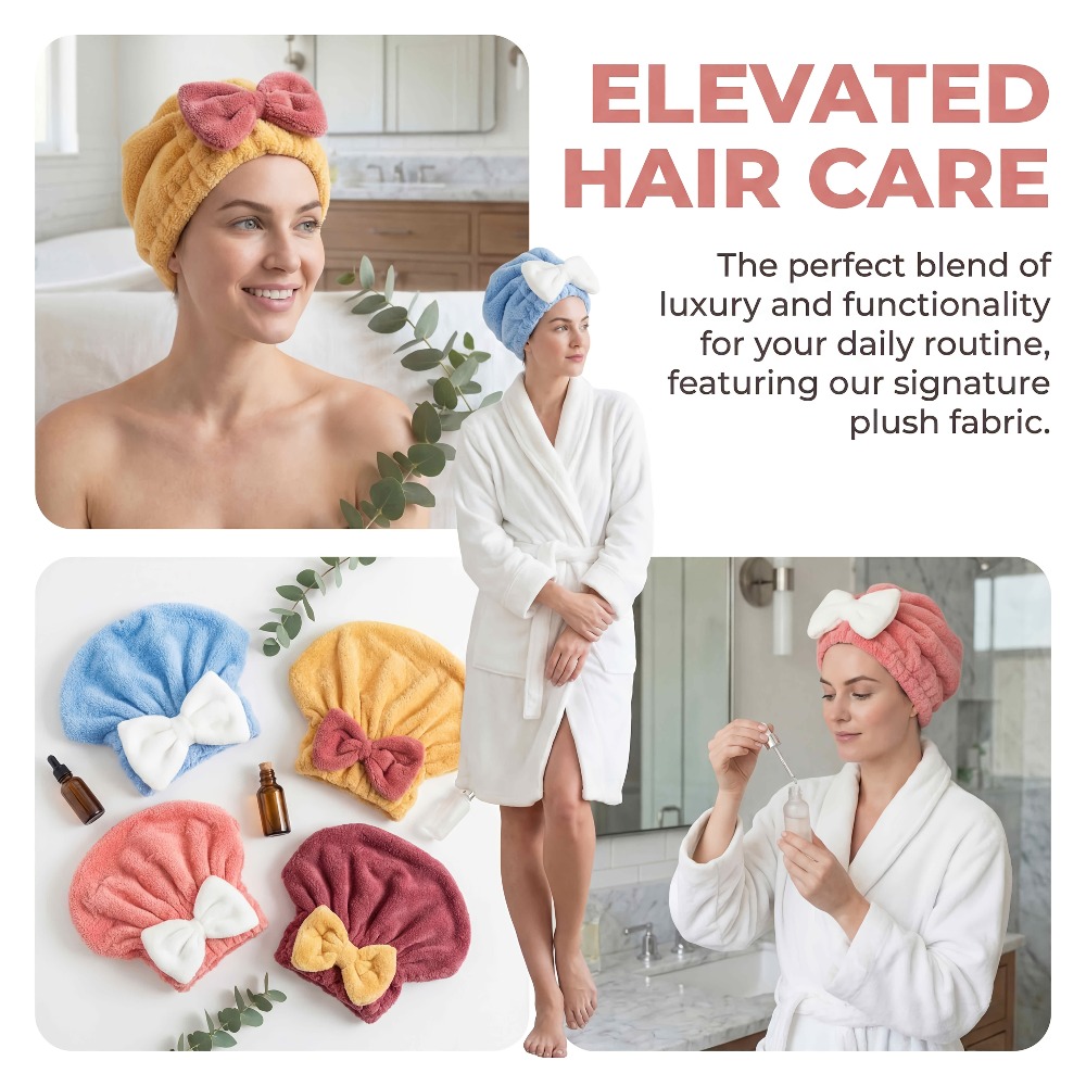 マイクロファイバーヘアドライキャップ、速乾ヘアタオルラップ、 - Head Wrap Turban のレビューと価格