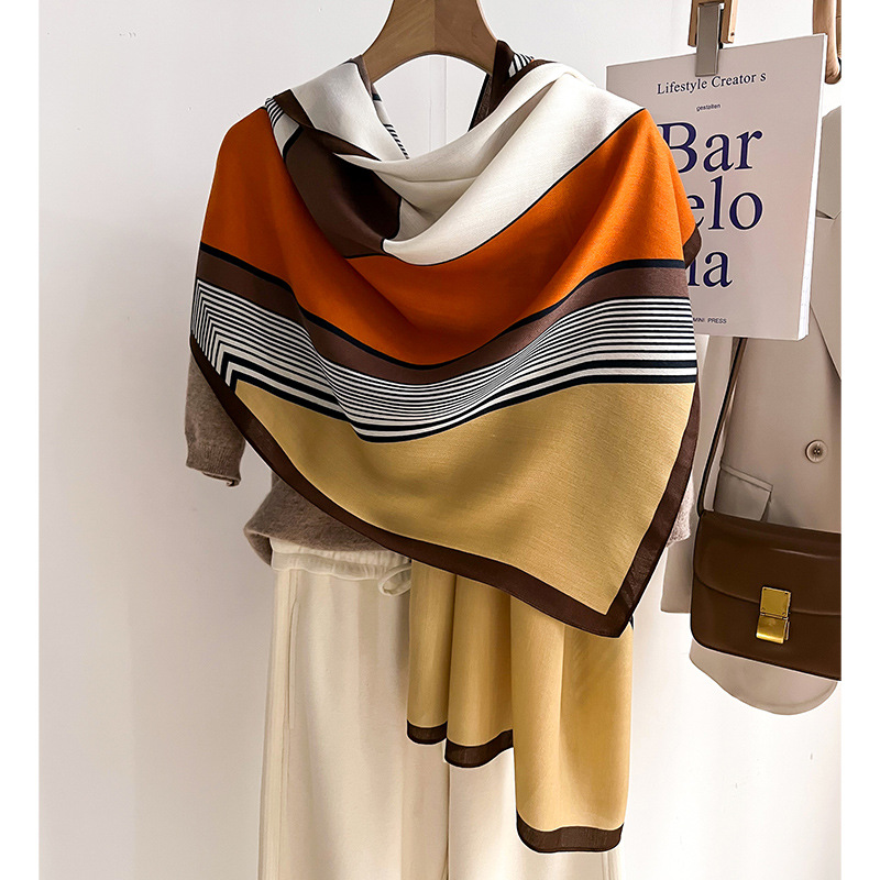高級ブランドスカーフウールコットンショールレディラップ大パシ - Pashmina Wrap Large のレビューと価格