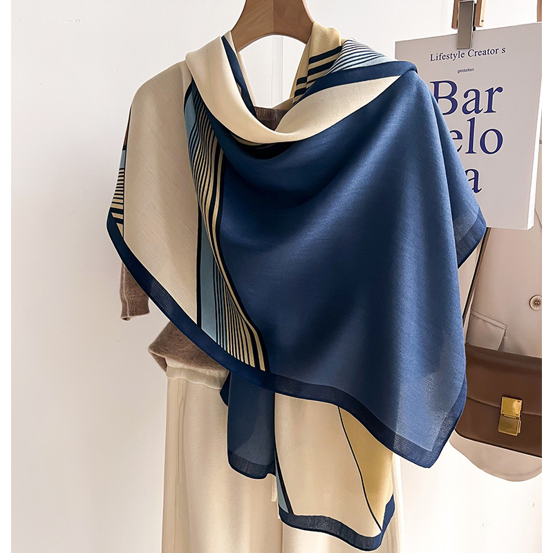 高級ブランドスカーフウールコットンショールレディラップ大パシ - Pashmina Wrap Large のレビューと価格