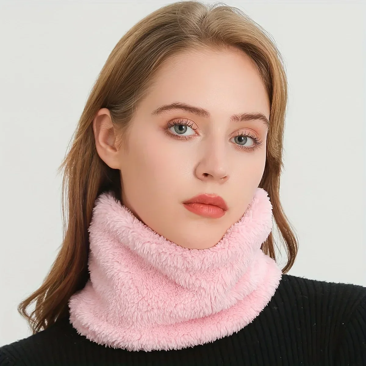 防風ぬいぐるみインフィニティスカーフ無地ネックゲートルかわい - Infinity Scarf Knit のレビューと価格