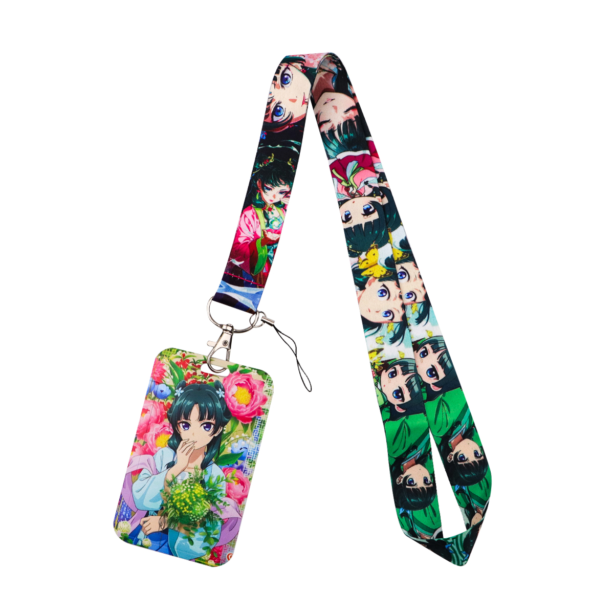 かわいいアニメガールストラップネックストラップカードホルダー - Lanyard Badge Holder のレビューと価格