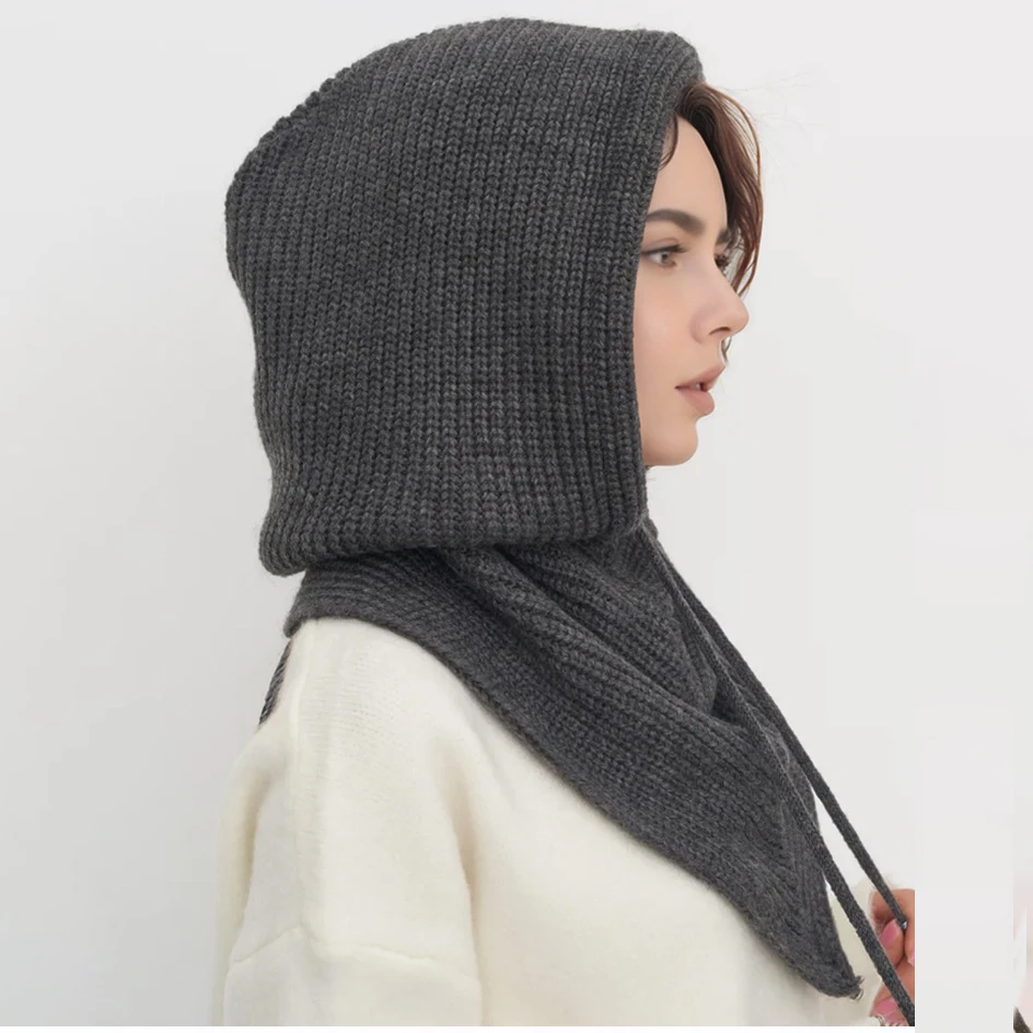 レディースニットビーニーハットとスカーフのセット - 取り外 - Infinity Scarf Knit のレビューと価格
