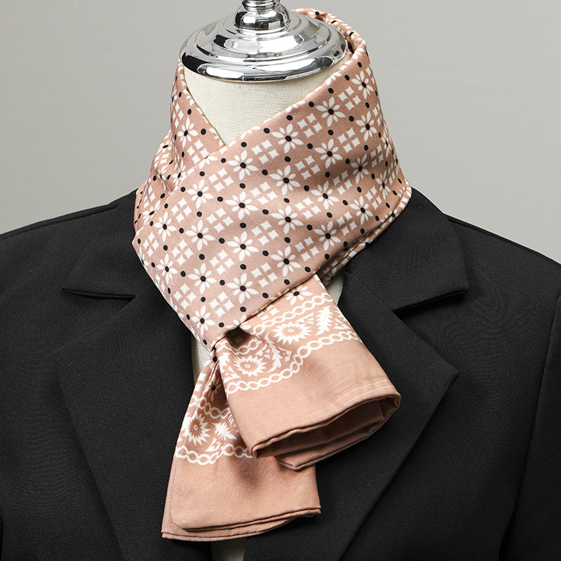 メンズスカーフ イミテーションシルク ネックスカーフ 小さな - Ascot Neck Scarf のレビューと価格