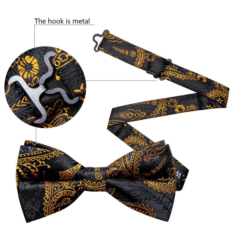 Barry.WANG-男性用の蝶ネクタイ,黒,青,赤,緑のジ - Bow Tie Pre Tied のレビューと価格