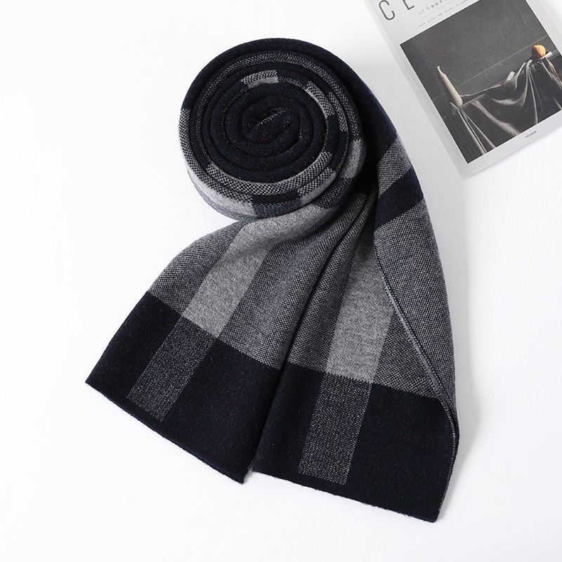 高級スカーフ メンズ 冬用 暖かいウールスカーフ カシミヤス - Muffler Men Wool のレビューと価格