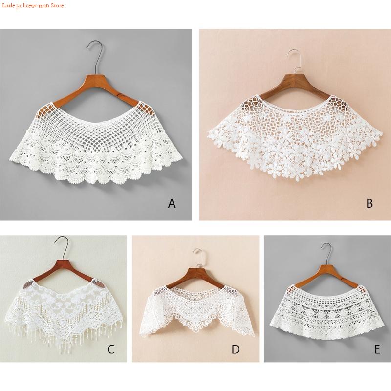F92D 女性刺繍花レースショールラップすくめ薄手のメッシュ - Stole Wedding Shawl のレビューと価格