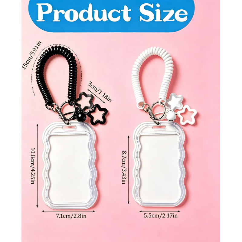 ユニークな波状エッジのIDカードホルダー、伸縮性のある電話コ - Lanyard Badge Holder のレビューと価格