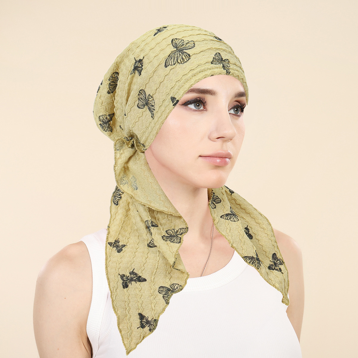 女性用ムスリムヒジャブキャップ、ソフトで伸縮性のあるロングテ - Head Wrap Turban のレビューと価格