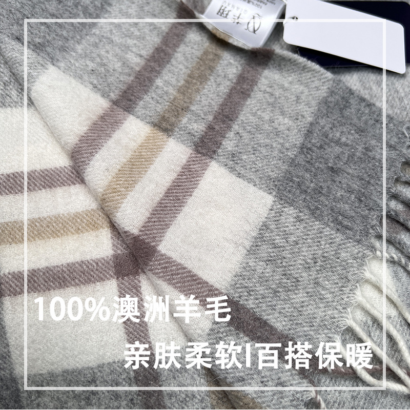 高品質100%ウールスカーフ 秋冬 レディース メンズ 純毛 - Muffler Men Wool のレビューと価格