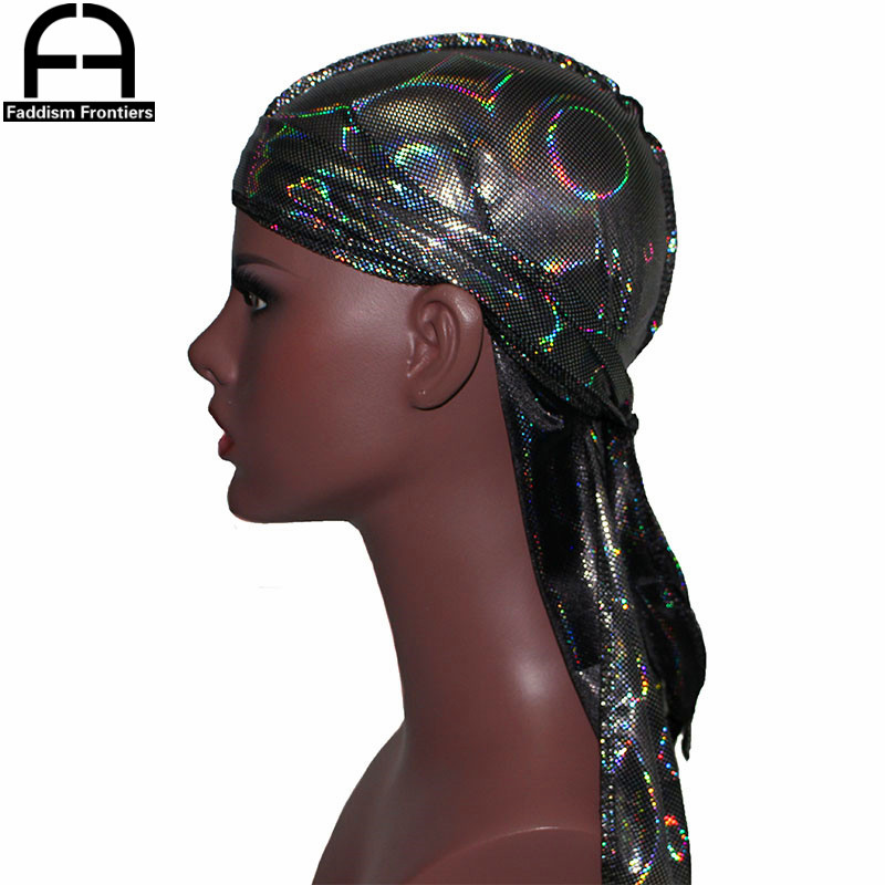 男性用ターバン,カラフルできらめくターバン,キャップ,ヘッド - Bandana Doo Rag のレビューと価格