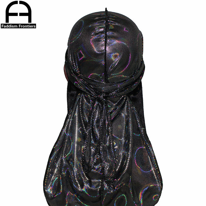 男性用ターバン,カラフルできらめくターバン,キャップ,ヘッド - Bandana Doo Rag のレビューと価格