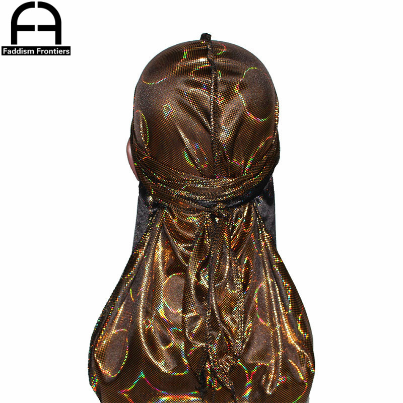男性用ターバン,カラフルできらめくターバン,キャップ,ヘッド - Bandana Doo Rag のレビューと価格
