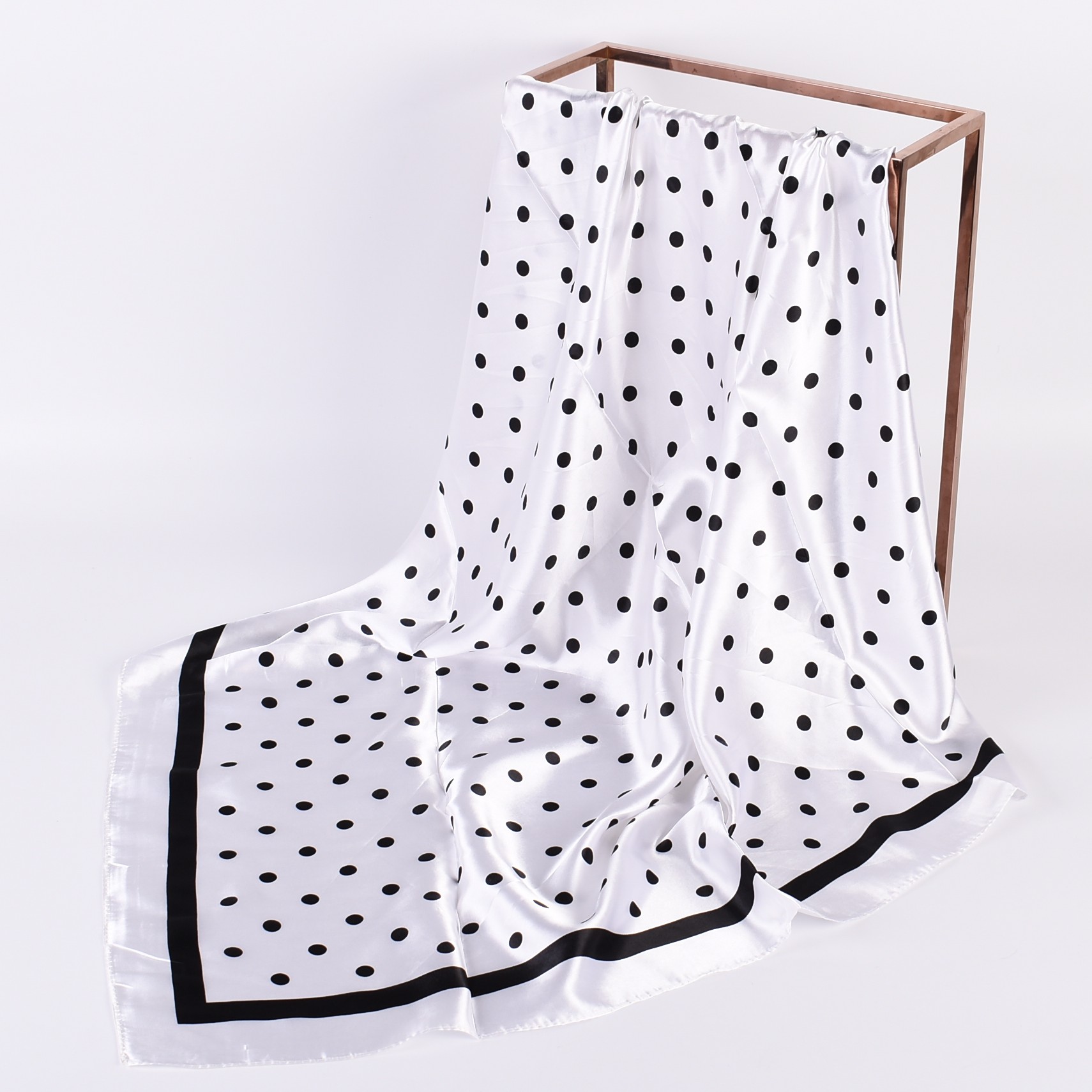 夏の新しいファッショナブルな気質ウェーブレットドット90CM - Scarf Silk Square のレビューと価格
