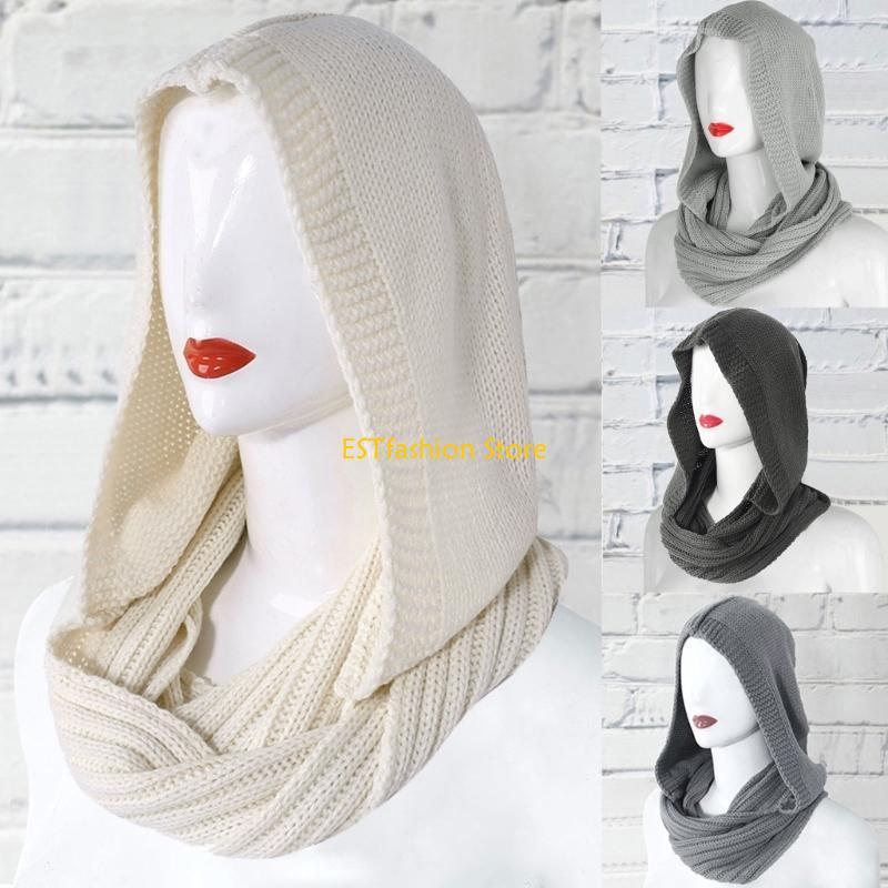 Y5GC 女性冬ニットフードインフィニティスカーフ防風ショー - Infinity Scarf Knit のレビューと価格
