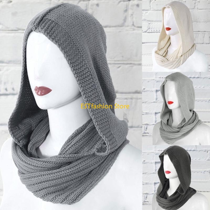 Y5GC 女性冬ニットフードインフィニティスカーフ防風ショー - Infinity Scarf Knit のレビューと価格