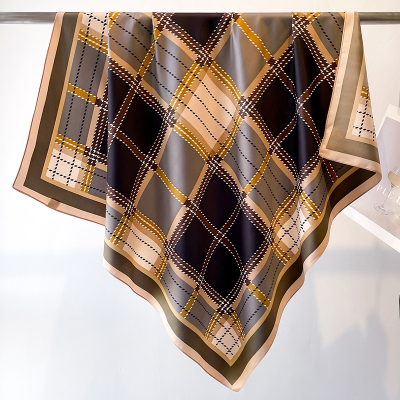 新しい夏のプリントツイルシルクスクエアスカーフ、小さな高級ス - Silk Tie Striped のレビューと価格