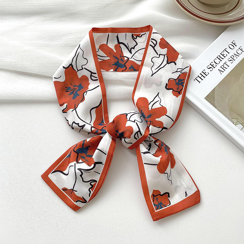 新しい高級ブランドモデル小さなシルクスカーフ女性ヘアバンドバ - Ascot Neck Scarf のレビューと価格