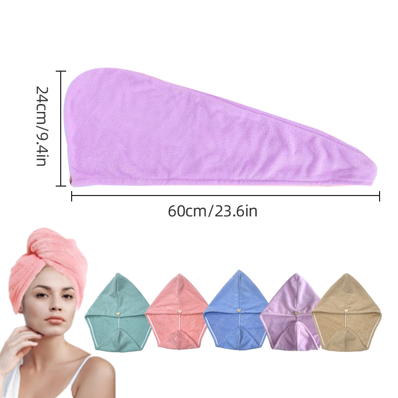 マイクロファイバーヘアタオルラップ 女性用 シャワースパヘッ - Head Wrap Turban のレビューと価格