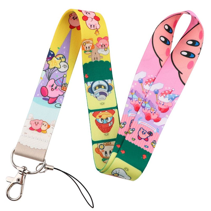 ホットキュートカービーランヤード カラフルプリントネックスト - Lanyard Badge Holder のレビューと価格