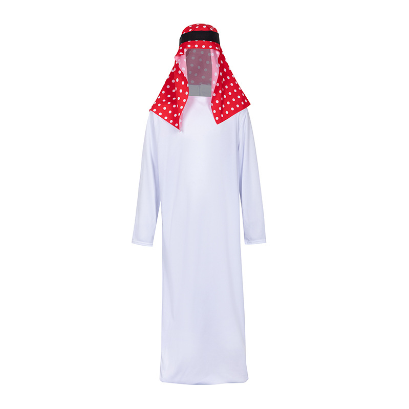 伝統的なアラブの衣装、アラビアのローブ、男性用アラビア風衣装 - Ascot Neck Scarf のレビューと価格