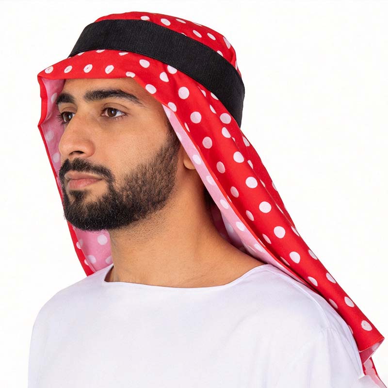 伝統的なアラブの衣装、アラビアのローブ、男性用アラビア風衣装 - Ascot Neck Scarf のレビューと価格