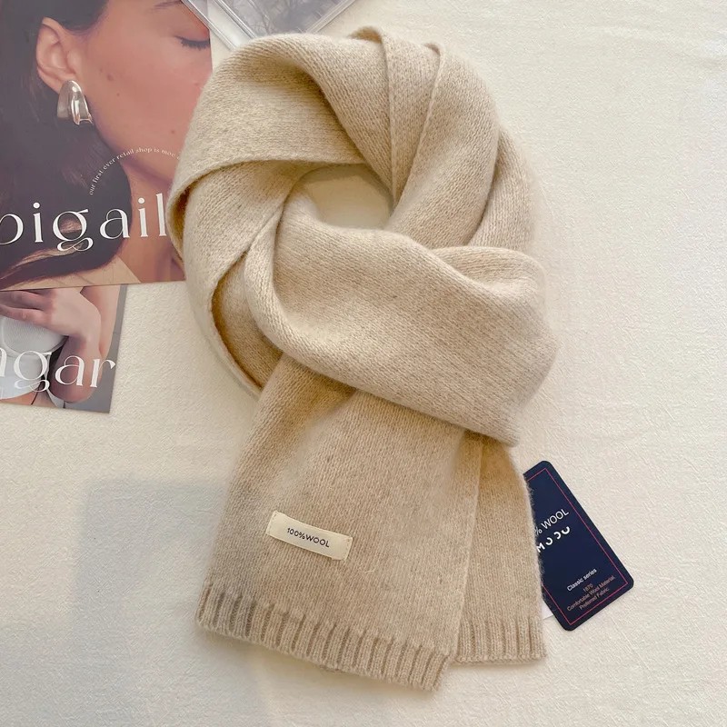 男性と女性のためのニットスカーフ、カップルのための暖かい用途 - Muffler Men Wool のレビューと価格