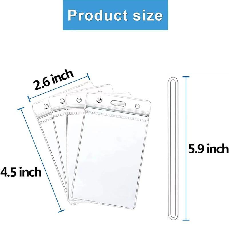 透明プラスチック製IDカードホルダー、標準カードサイズ対応、 - Lanyard Badge Holder のレビューと価格