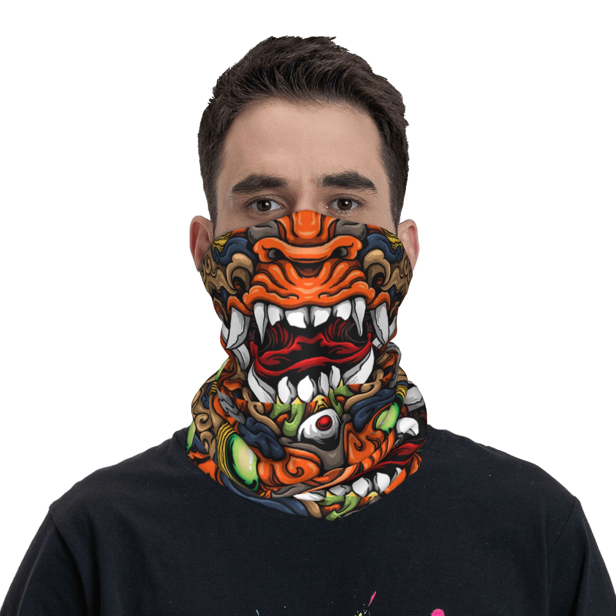 カスタム侍鬼鬼冬用ヘッドバンドネックウォーマー男女兼用ハイキ - Neck Warmer Tube のレビューと価格