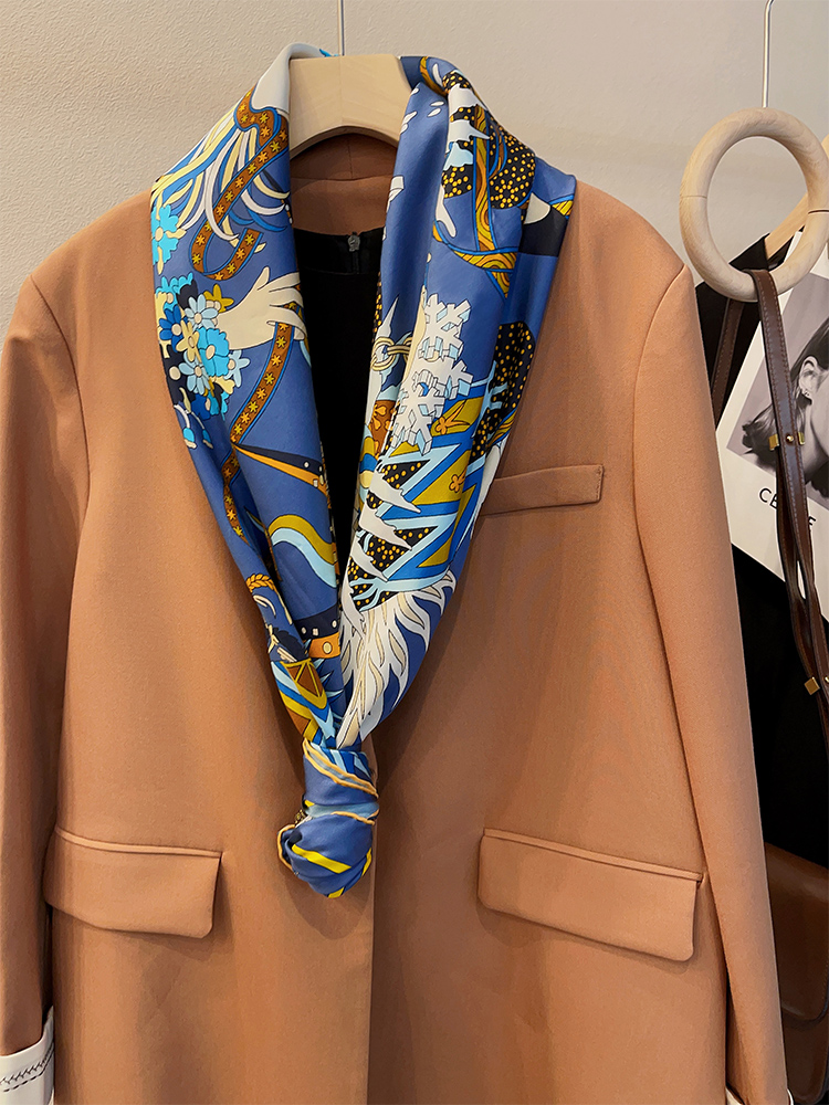 女性用シルクスカーフ,大きなスカーフ,高級デザイナースカーフ - Scarf Silk Square のレビューと価格