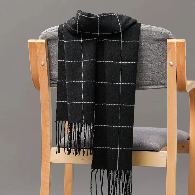 2024 新しい冬の男性スカーフ保温カシミヤスカーフカジュア - Muffler Men Wool のレビューと価格