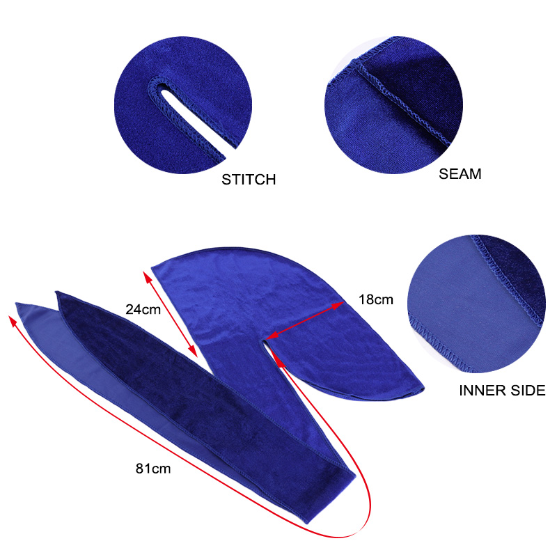 ユニセックス男性女性通気性バンダナ帽子ベルベット Durag - Bandana Doo Rag のレビューと価格
