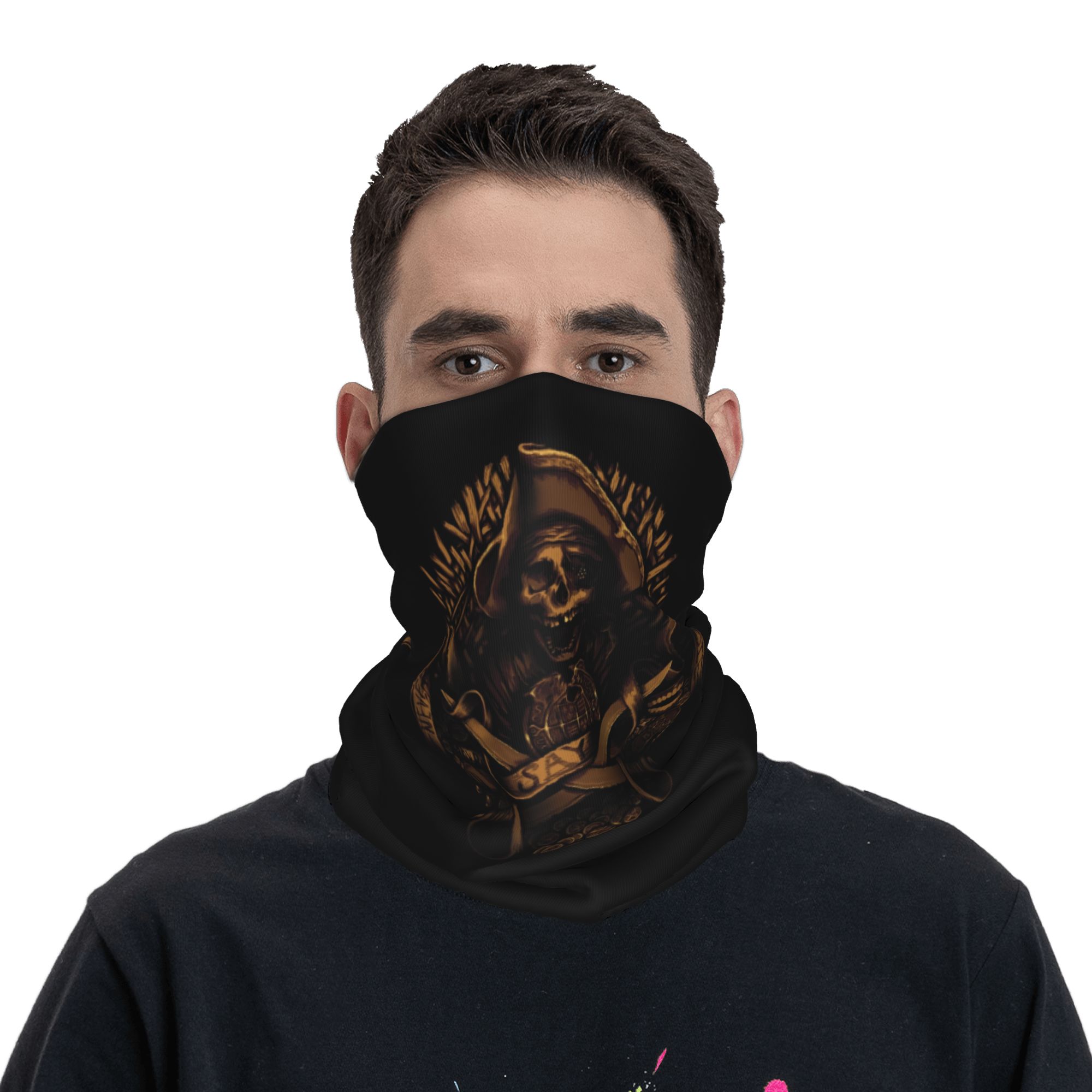 カスタムネバーセイダイパイレーツスカルバンダナネックウォーマ - Neck Warmer Tube のレビューと価格